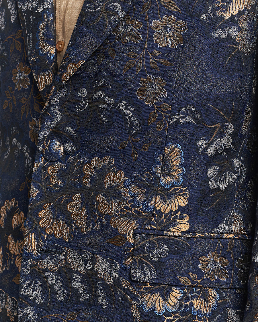 Heren | Blazers | Etro | Floral Jacquard Evening Jacket Navy