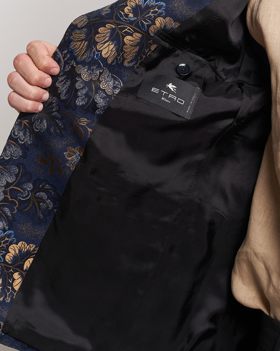 Heren | Blazers | Etro | Floral Jacquard Evening Jacket Navy