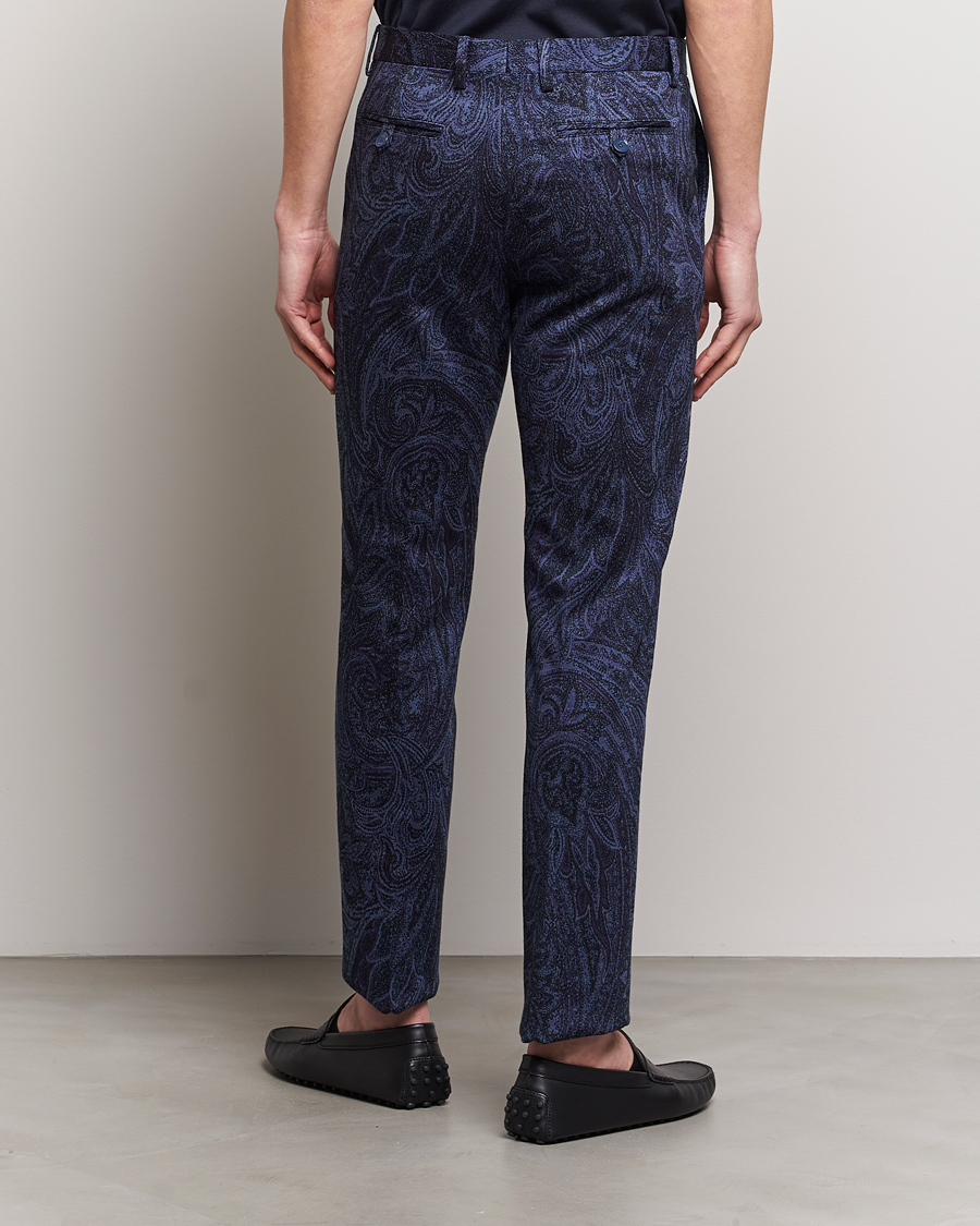 Heren | Broeken | Etro | Tonal Paisley Trousers Navy