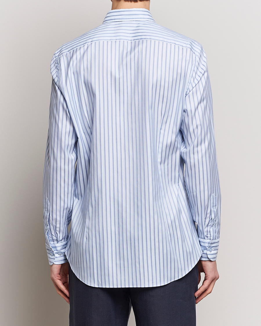 Heren | Overhemden | Etro | Slim Fit Striped Cotton Shirt Light Blue