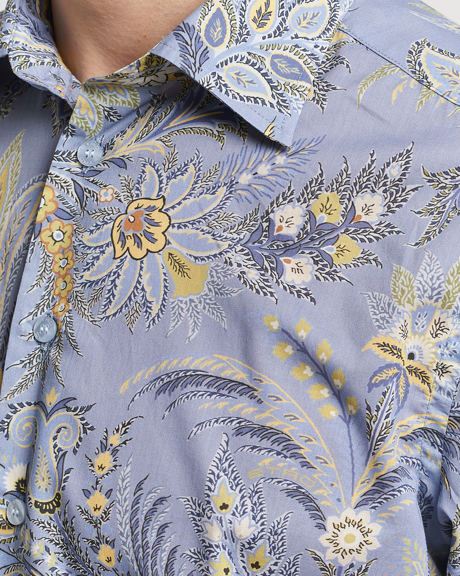 Heren | Overhemden | Etro | Slim Fit Floral Print Shirt Azzurro