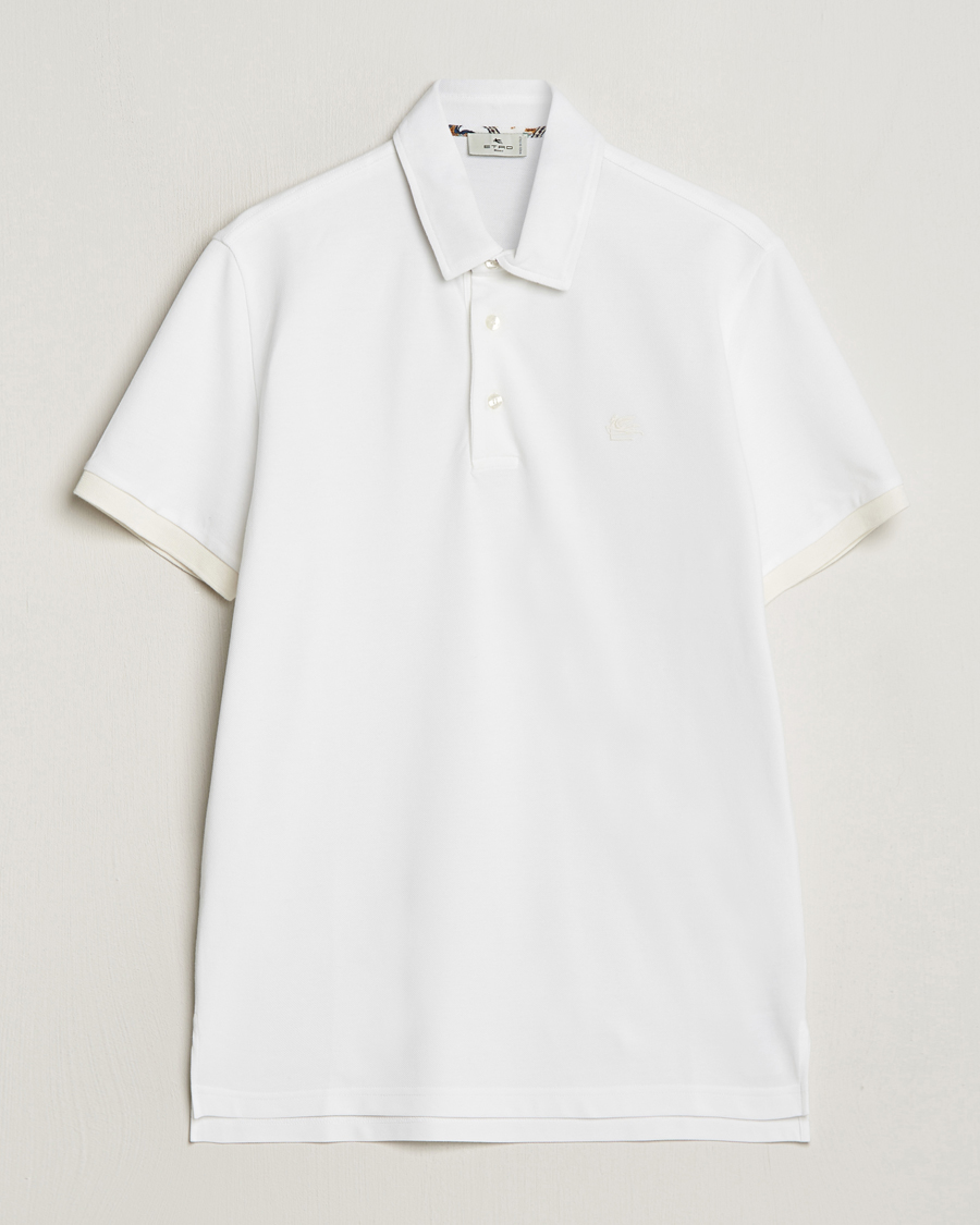 Heren | Polo's | Etro | Contrast Paisley Polo White