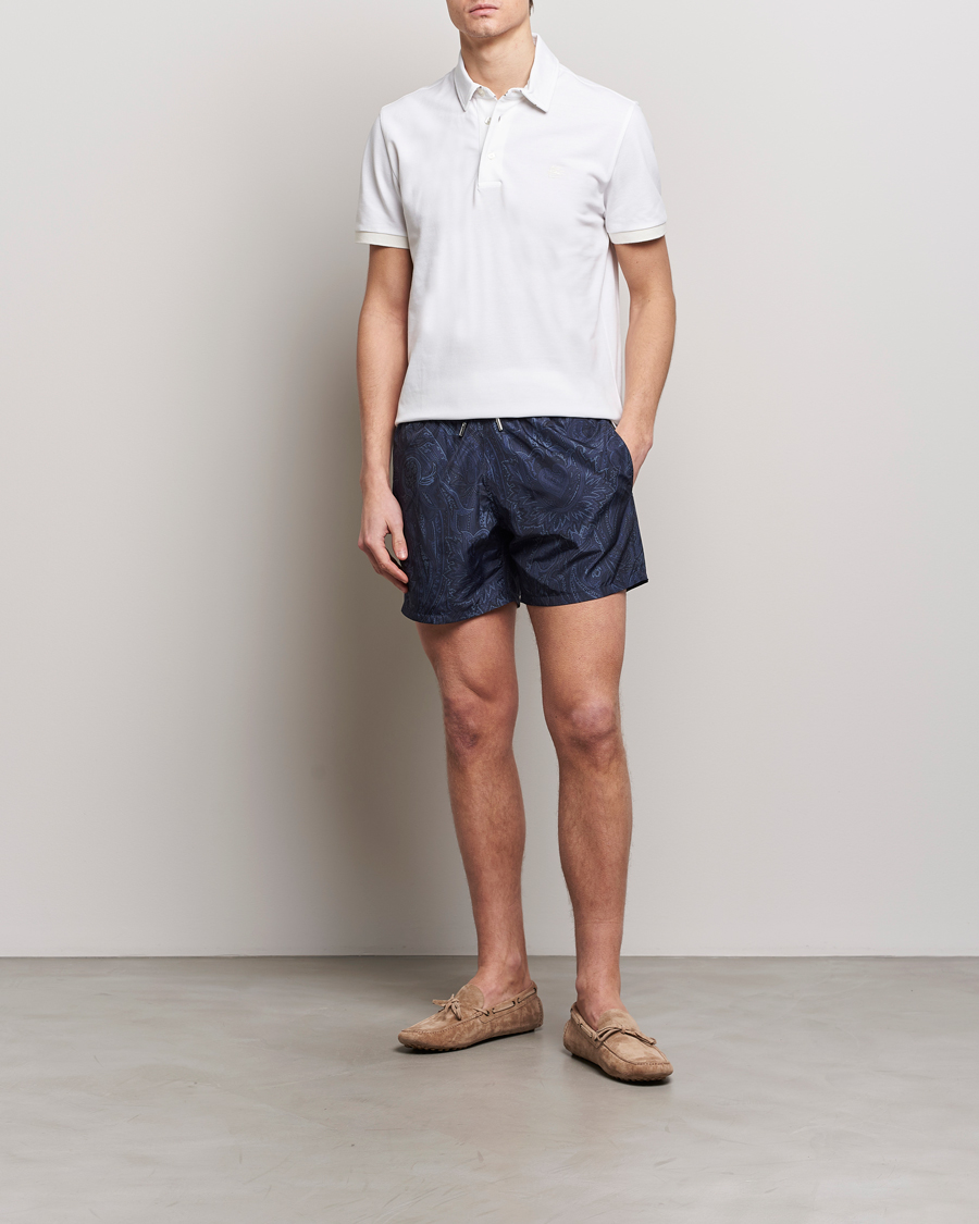 Heren | Polo's | Etro | Contrast Paisley Polo White