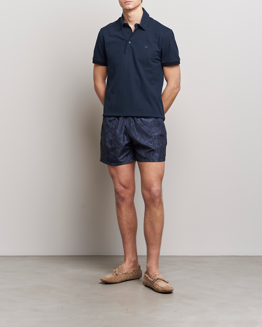 Heren | Zwembroek | Etro | Tonal Paisley Swim Shorts Blue