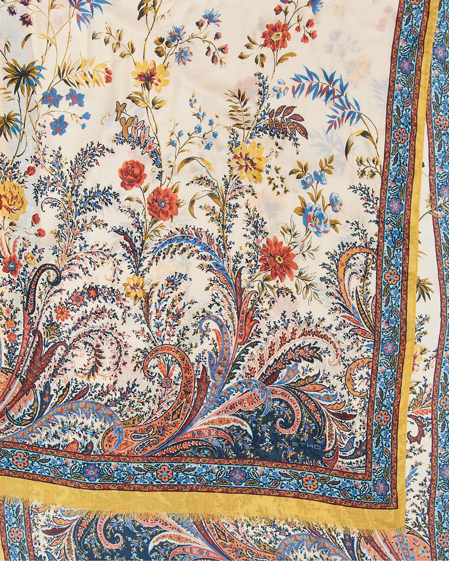 Heren | Etro Modal/Cashmere Printed Scarf Yellow | Etro | Modal/Cashmere Printed Scarf Yellow