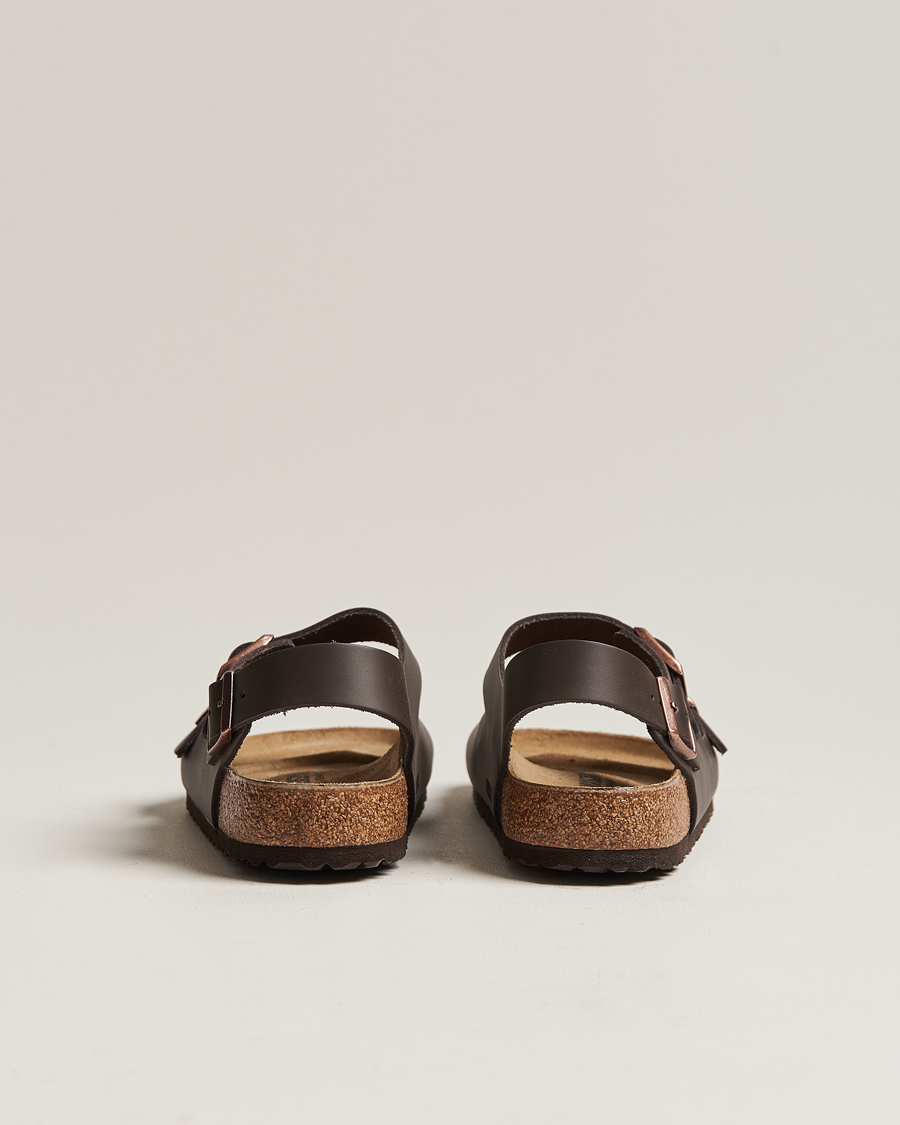 Heren | Sandalen slides | BIRKENSTOCK | Milano Classic Footbed Dark Brown Leather