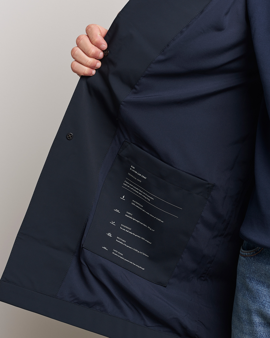 Heren | Jassen | NN07 | Kim Waterproof Car Coat Navy Blue