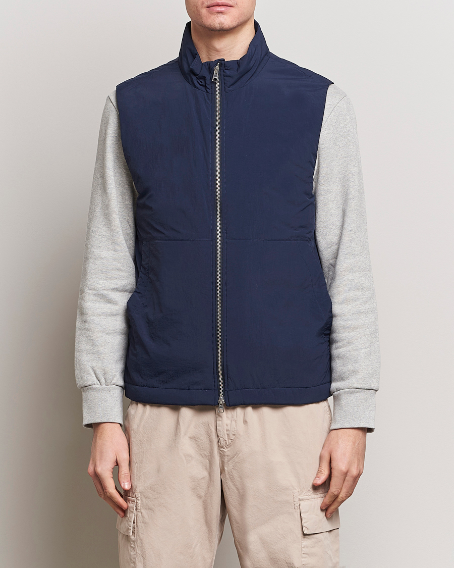 Heren | Sale | NN07 | Zack Recycled Vest Navy Blue