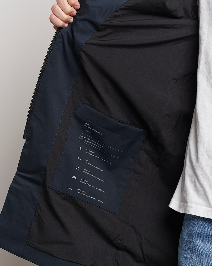 Heren | Jassen | NN07 | Knox Hooded Coat Navy Blue