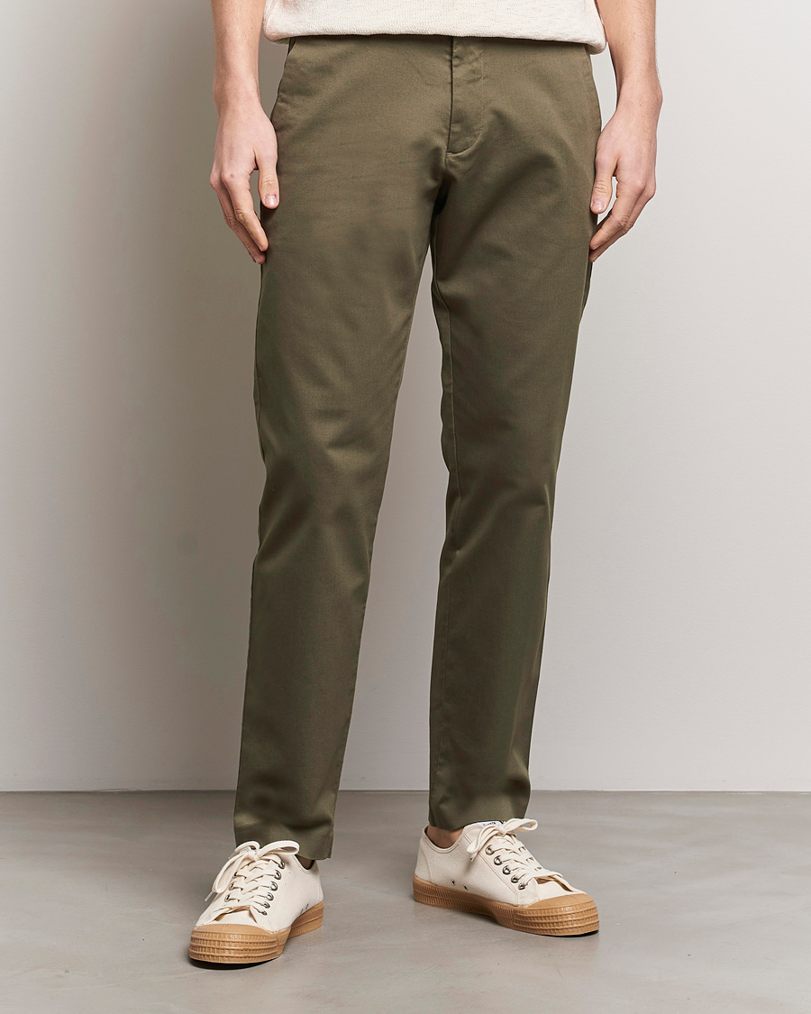 Heren |  | NN07 | Theo Regular Fit Stretch Chinos Capers Green