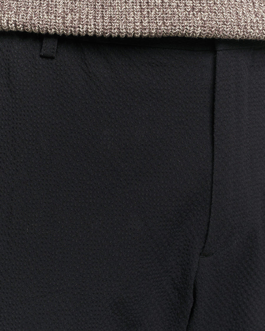 Heren | Broeken | NN07 | Billie Seersucker Drawstring Trousers Black