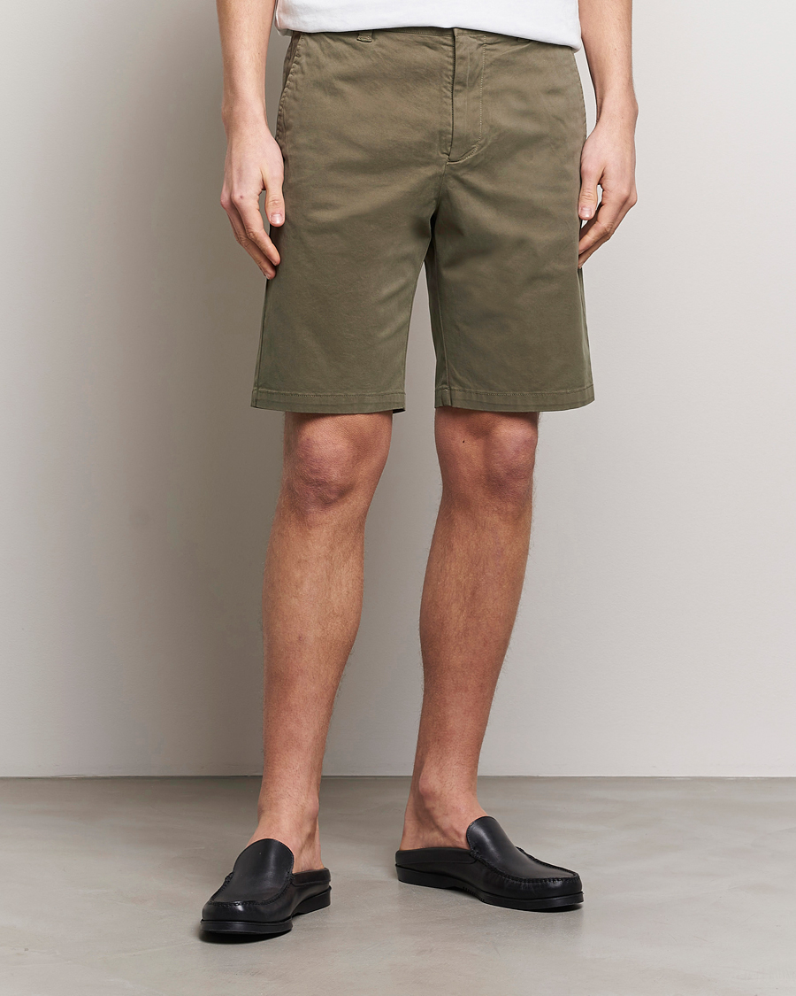 Heren | Chino-shorts | NN07 | Crown Shorts Capers Green