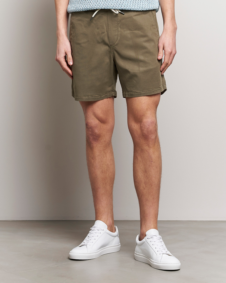 Heren | Trekkoord shorts | NN07 | Gregor Tencel Drawstring Shorts Clay