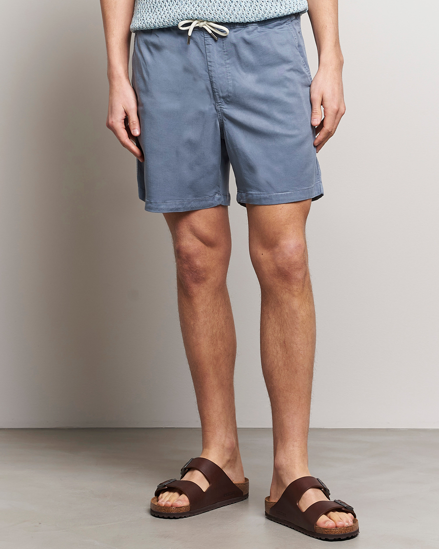 Heren | Trekkoord shorts | NN07 | Gregor Tencel Drawstring Shorts Swedish Blue