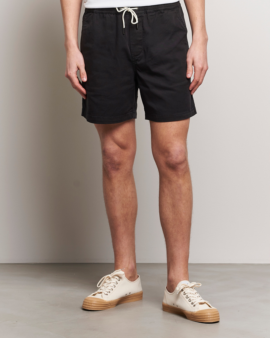 Heren | Trekkoord shorts | NN07 | Gregor Tencel Drawstring Shorts Black
