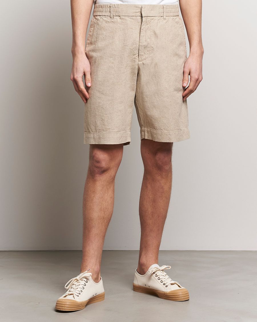 Heren | Linnen shorts | NN07 | Billie Linen Shorts Oatmeal