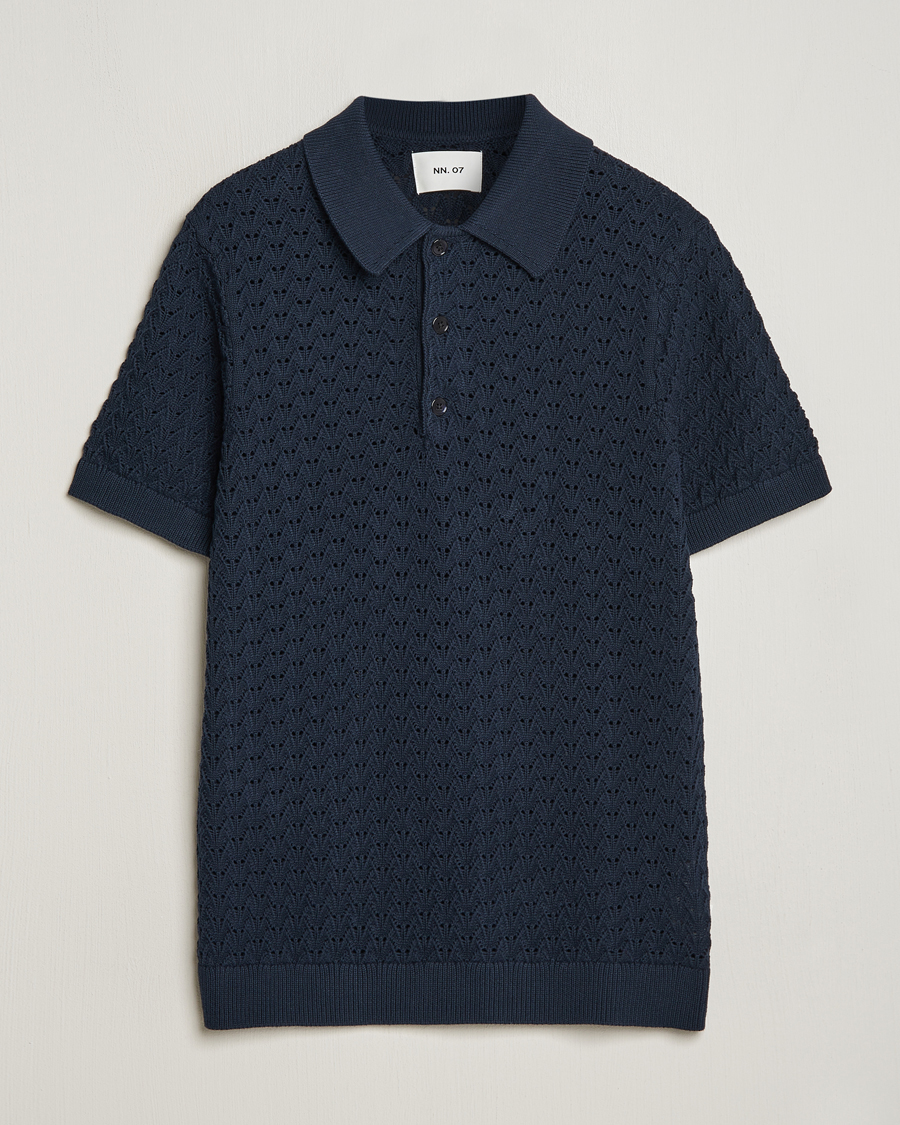 Heren | Polo's | NN07 | Manuel Structured Polo Navy Blue