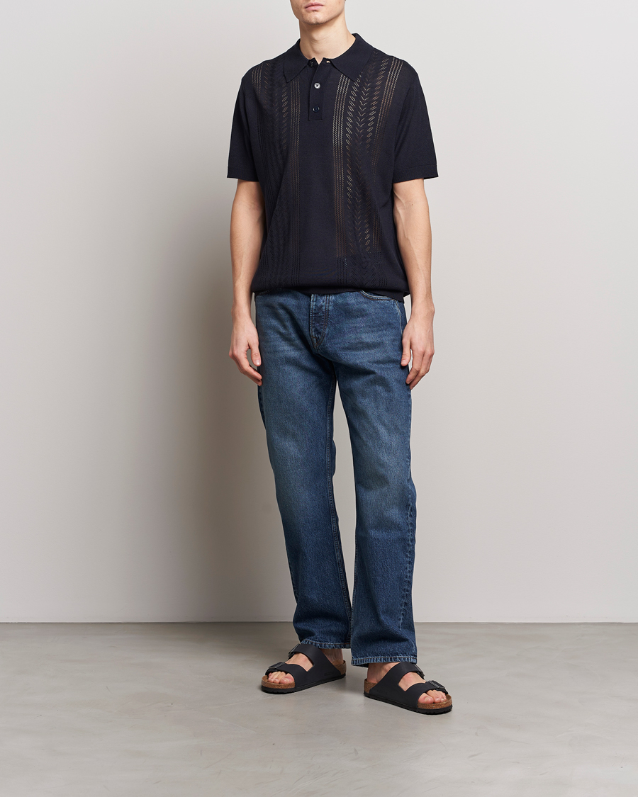 Heren | Polo's | NN07 | Thor Knitted Polo Navy Blue