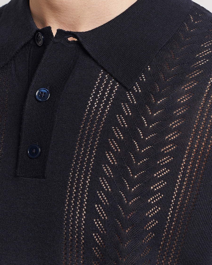 Heren | Polo's | NN07 | Thor Knitted Polo Navy Blue