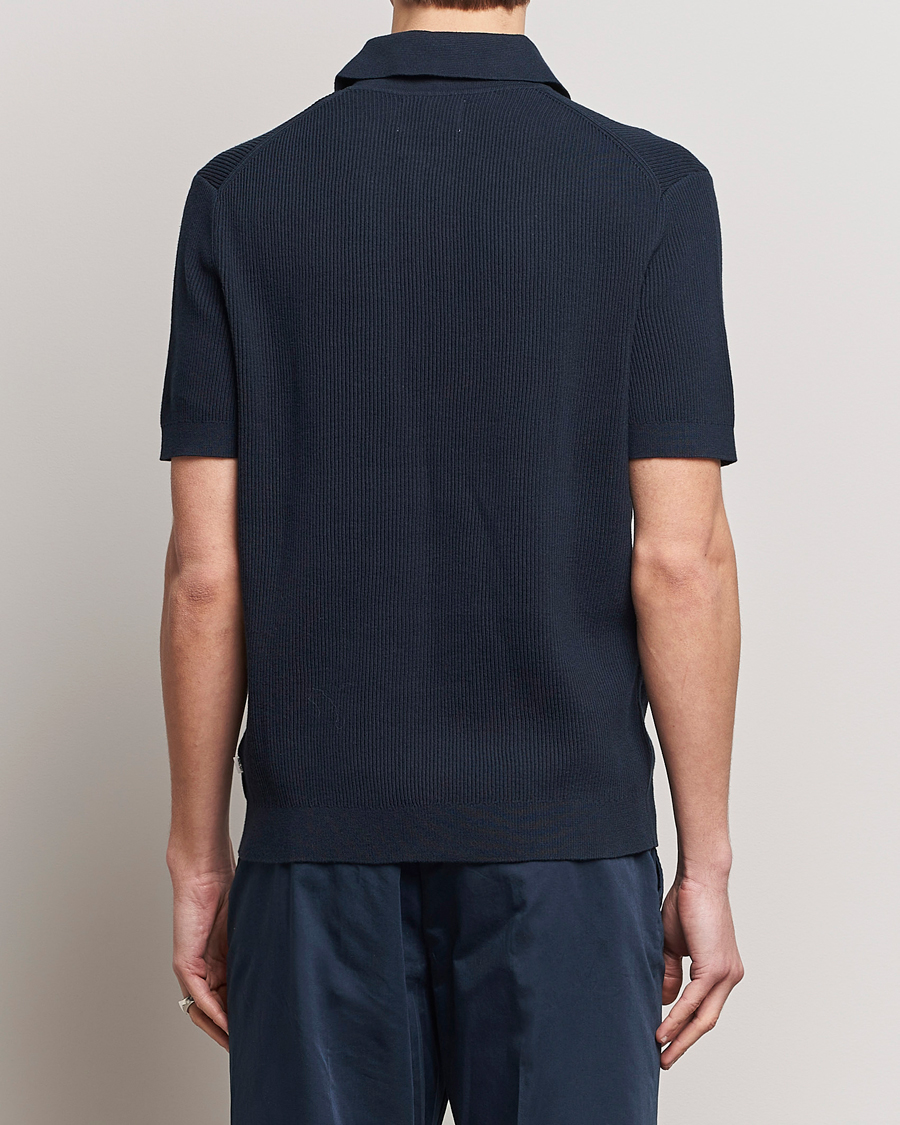 Heren | Polo's | NN07 | Hansie Zip Polo Navy Blue