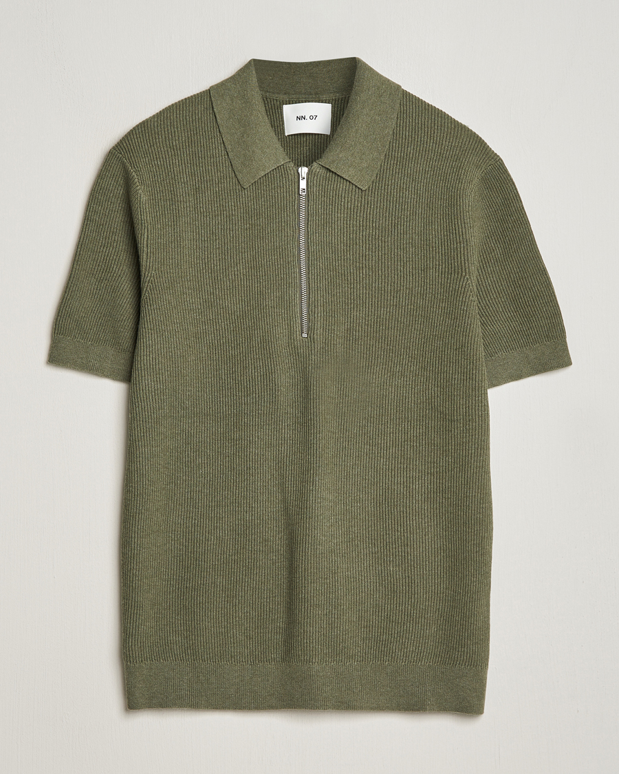 Heren | Polo's | NN07 | Hansie Zip Polo Capers Green