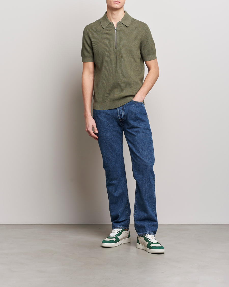 Heren | Polo's | NN07 | Hansie Zip Polo Capers Green