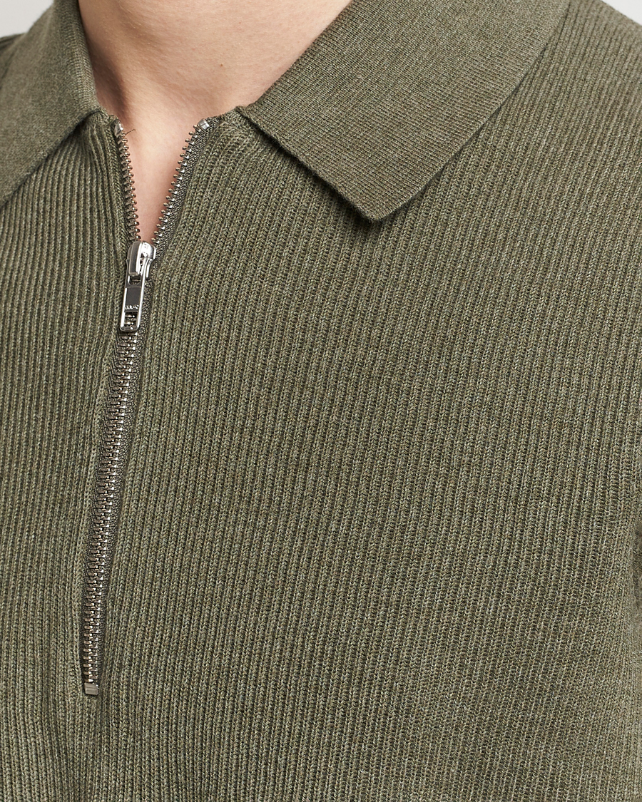 Heren | Polo's | NN07 | Hansie Zip Polo Capers Green
