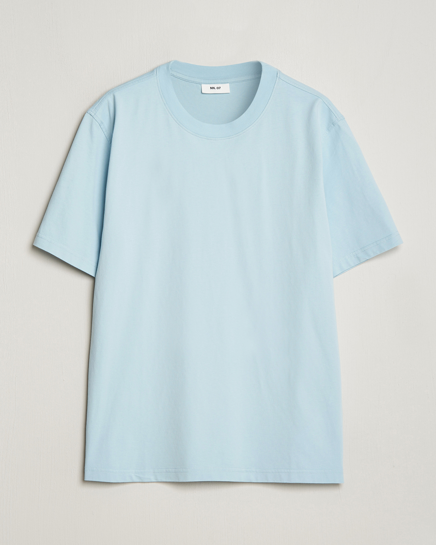 Heren | T-shirts | NN07 | Adam Pima Crew Neck T-Shirt Winter Sky