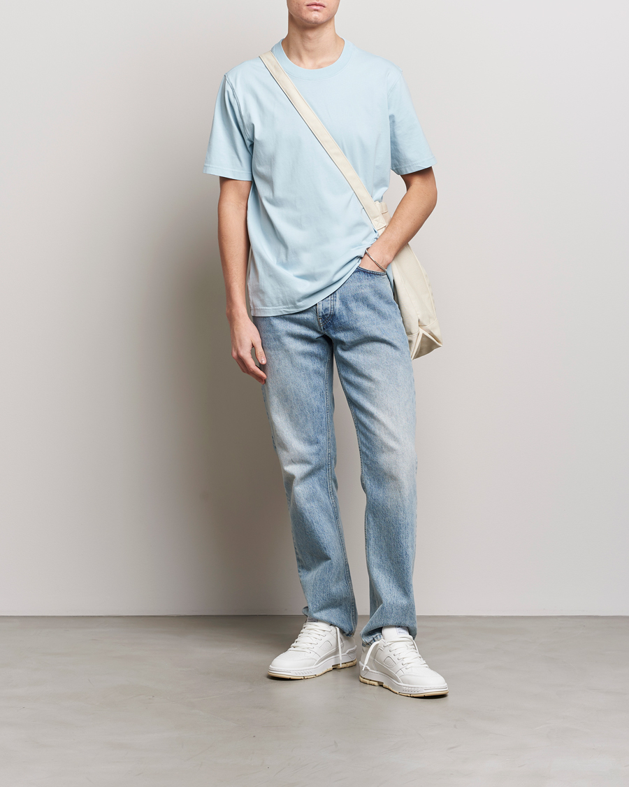 Heren | T-shirts | NN07 | Adam Pima Crew Neck T-Shirt Winter Sky