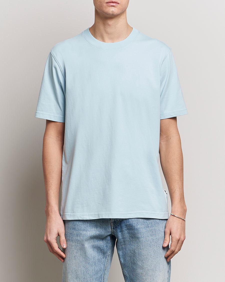 Heren | T-shirts met korte mouwen | NN07 | Adam Pima Crew Neck T-Shirt Winter Sky 