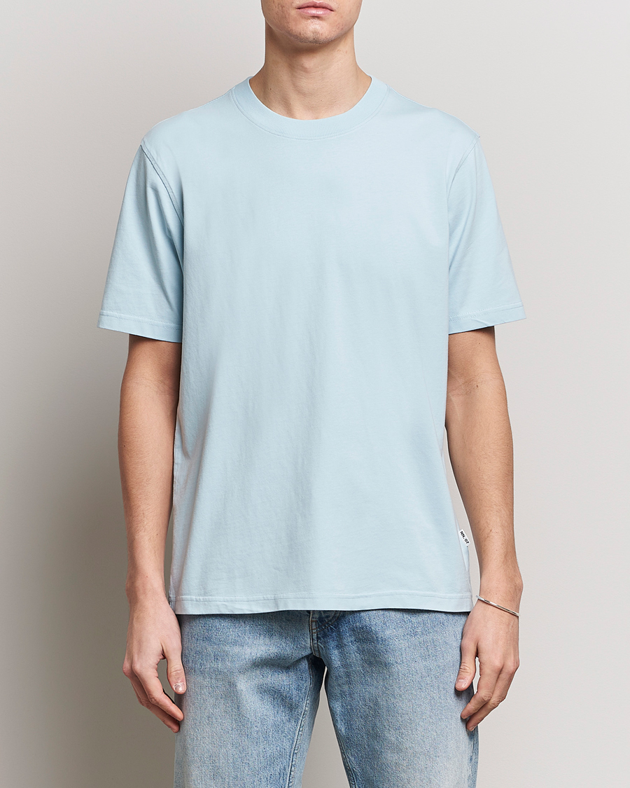 Heren | T-shirts | NN07 | Adam Pima Crew Neck T-Shirt Winter Sky
