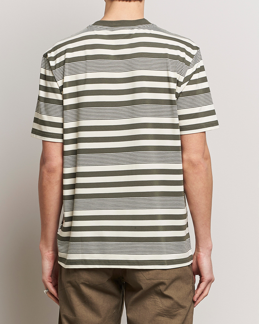 Heren | T-shirts | NN07 | Adam Striped Crew Neck T-Shirt Capers Green