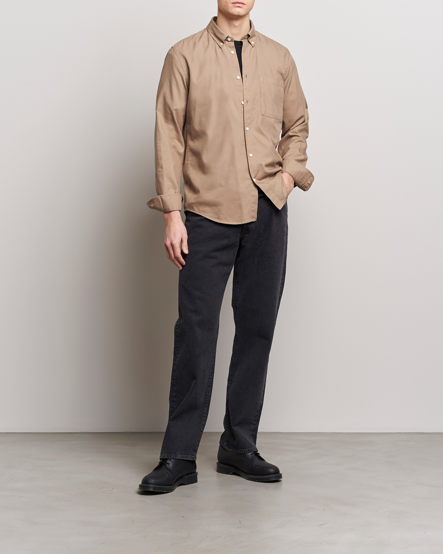 Heren | Overhemden | NN07 | Arne Tencel Shirt Greige