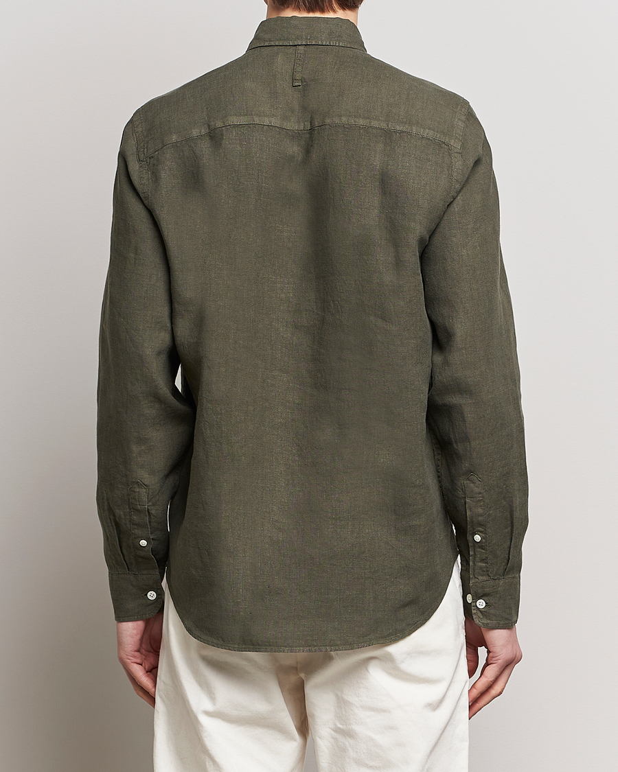 Heren | Overhemden | NN07 | Arne Linen Shirt Capers Green