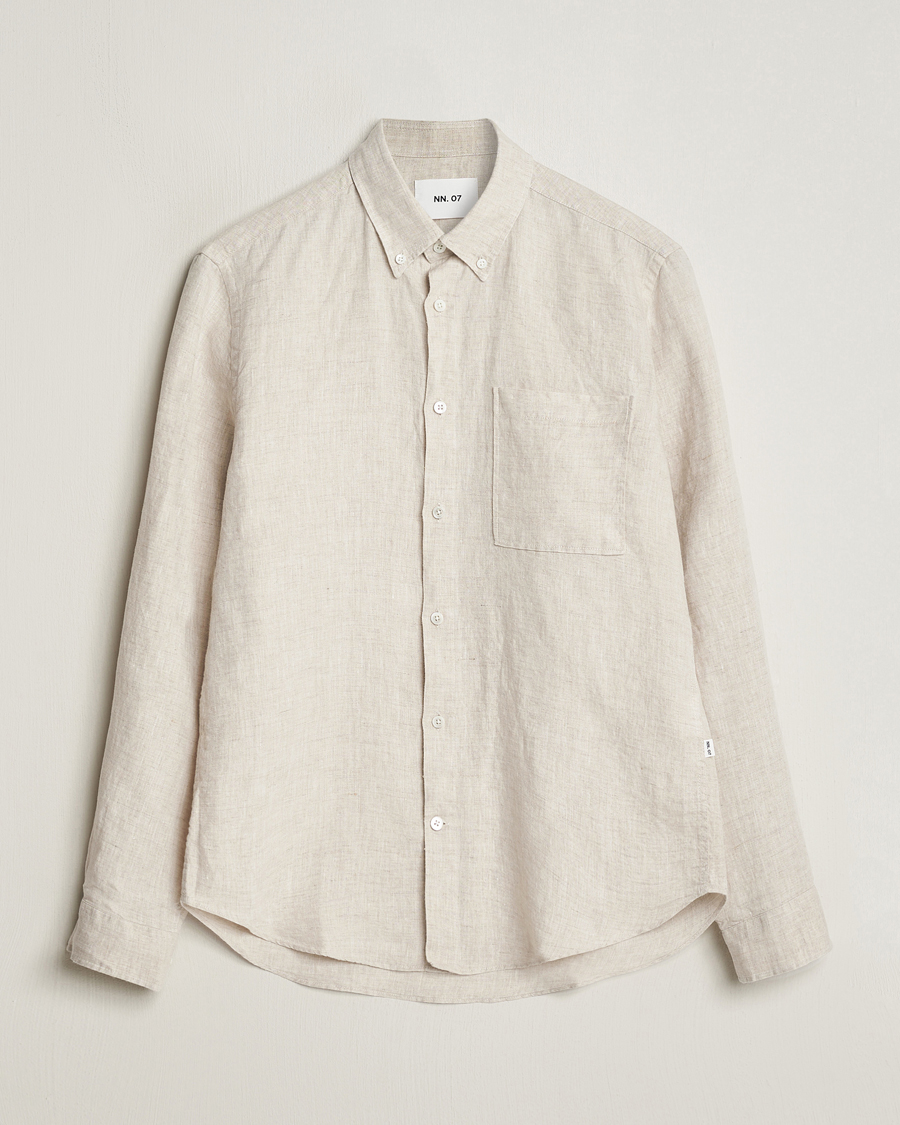 Heren | Overhemden | NN07 | Arne Linen Shirt Oat