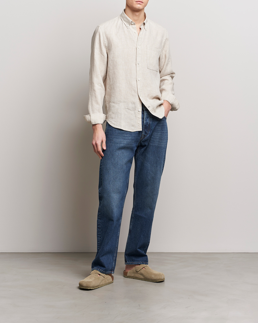 Heren | Overhemden | NN07 | Arne Linen Shirt Oat