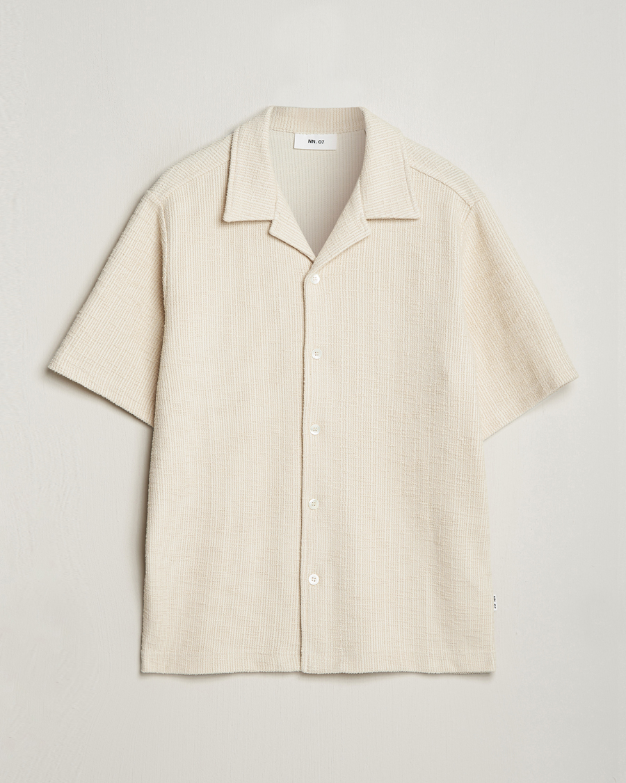 Heren | Overhemden | NN07 | Julio Short Sleeve Shirt Ecru