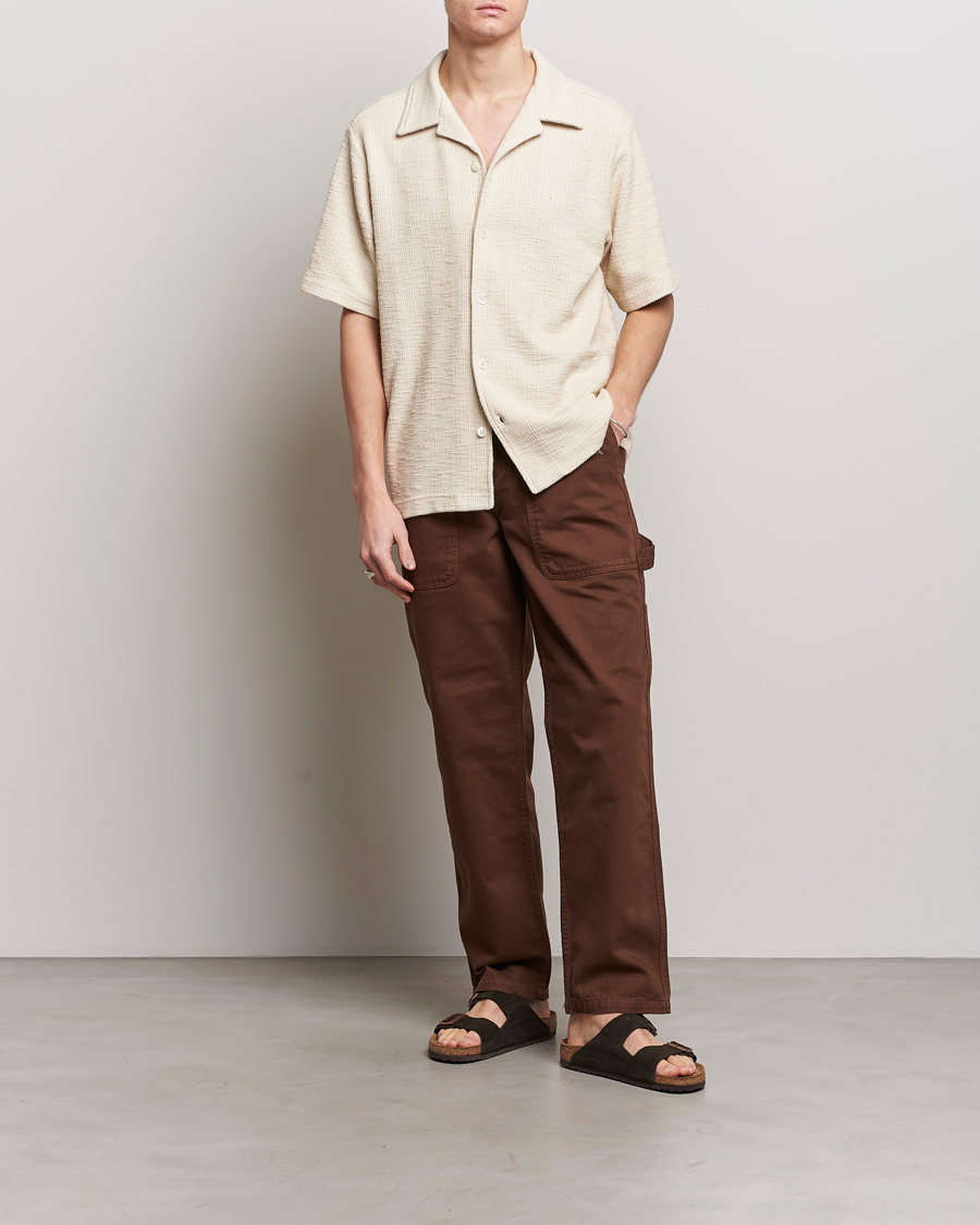Heren | Overhemden | NN07 | Julio Short Sleeve Shirt Ecru