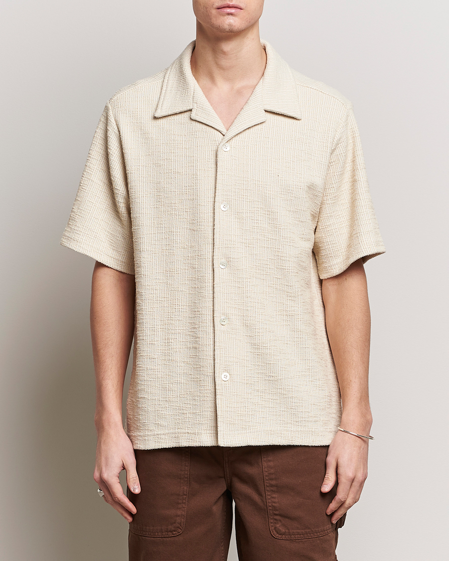 Heren | Overhemden met korte mouwen | NN07 | Julio Short Sleeve Shirt Ecru