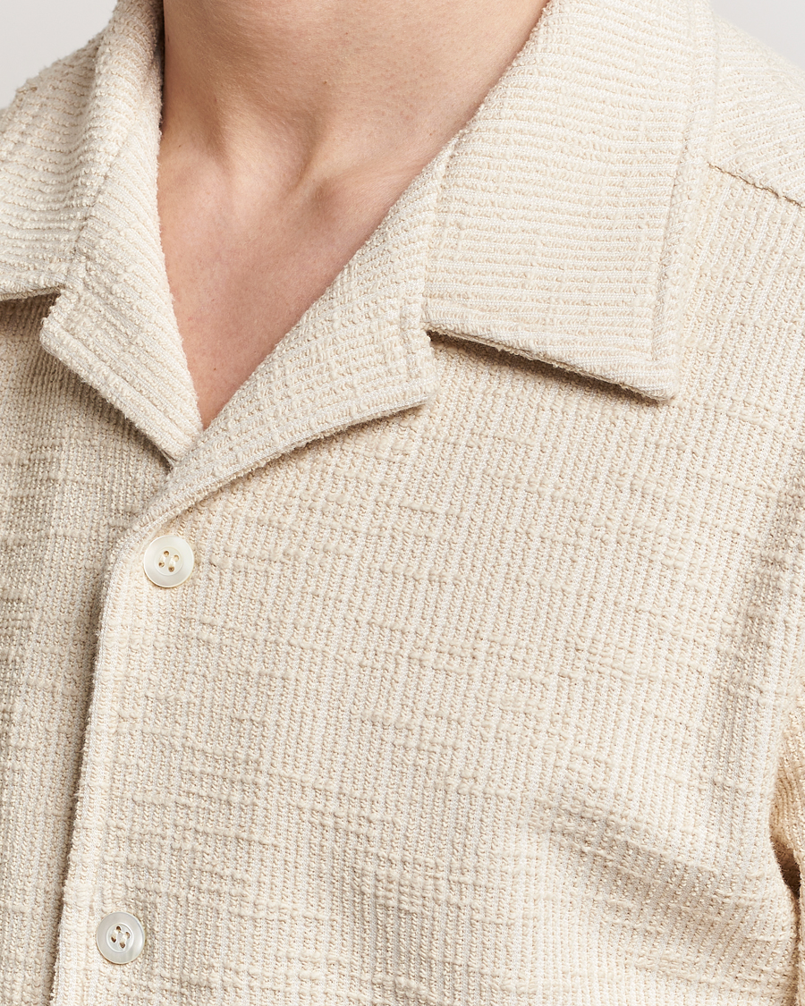Heren | Overhemden | NN07 | Julio Short Sleeve Shirt Ecru