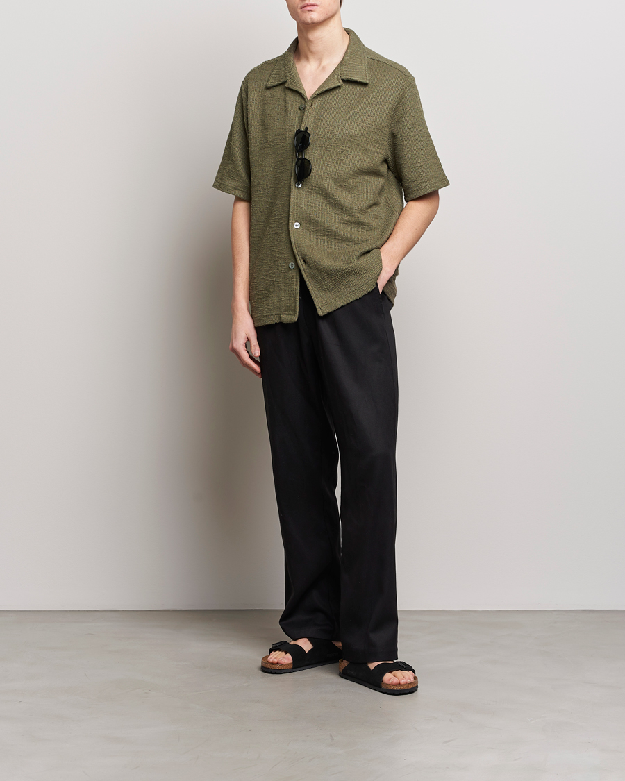 Heren | Overhemden | NN07 | Julio Short Sleeve Shirt Capers Green
