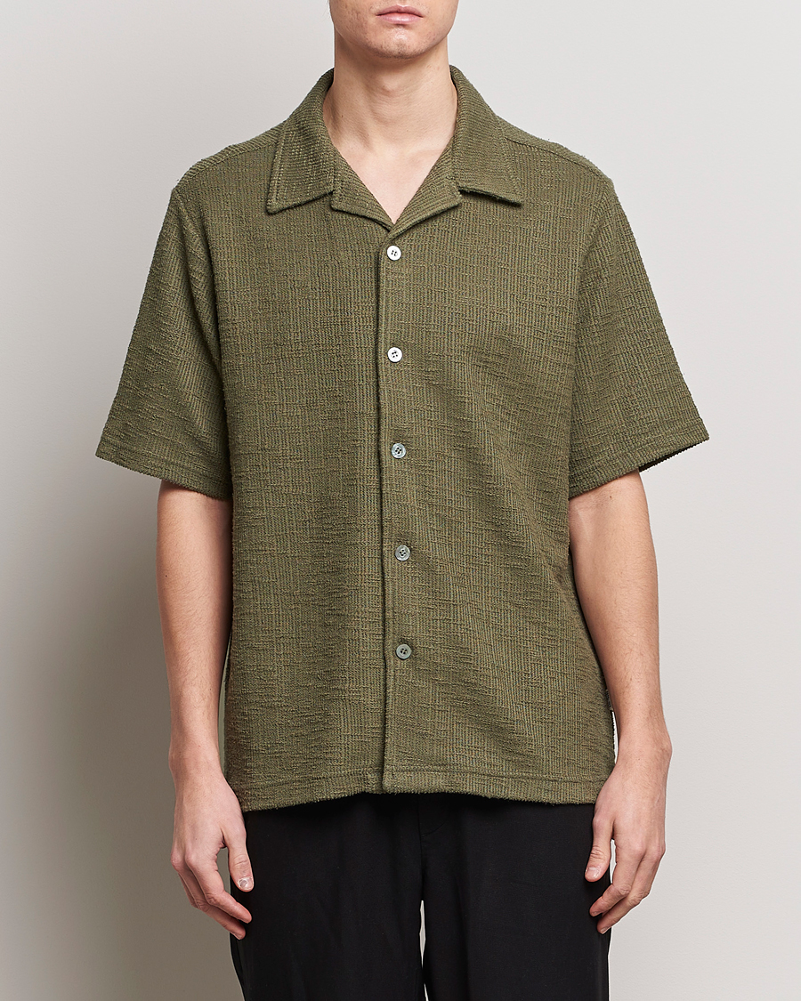 Heren | Overhemden met korte mouwen | NN07 | Julio Short Sleeve Shirt Capers Green