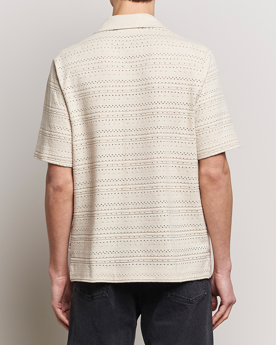 Heren | Overhemden | NN07 | Julio Knitted Short Sleeve Shirt Ecru