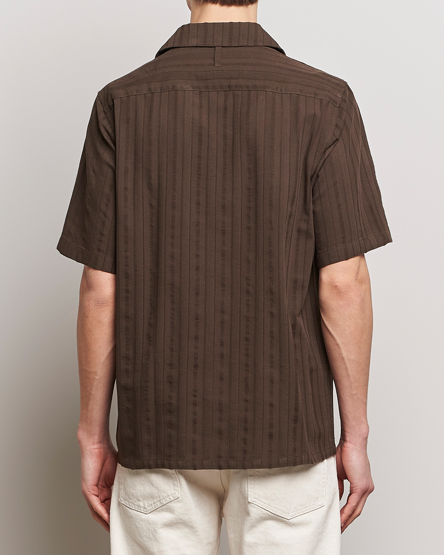 Heren | Overhemden | NN07 | Julio Structured Short Sleeve Shirt Demitasse Brown