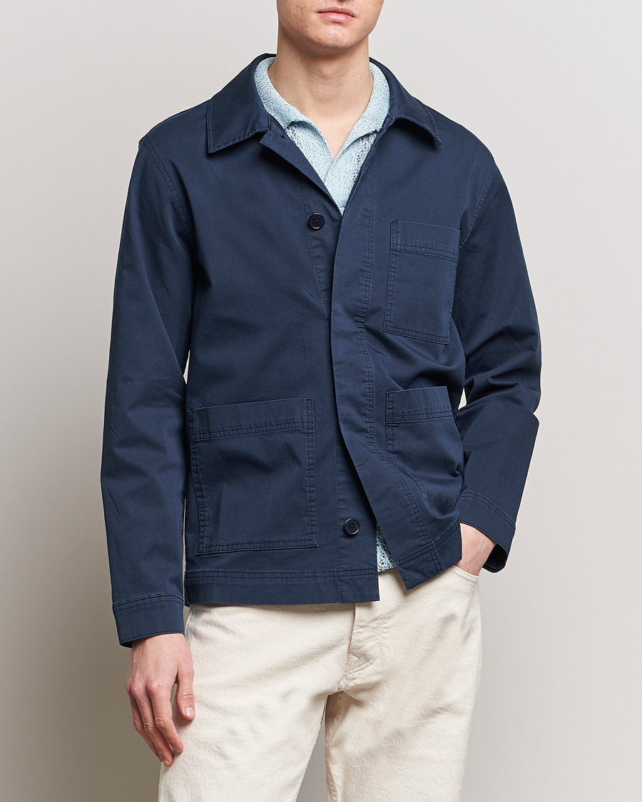 Heren | Lentejassen | NN07 | Olav Overshirt Navy Blue