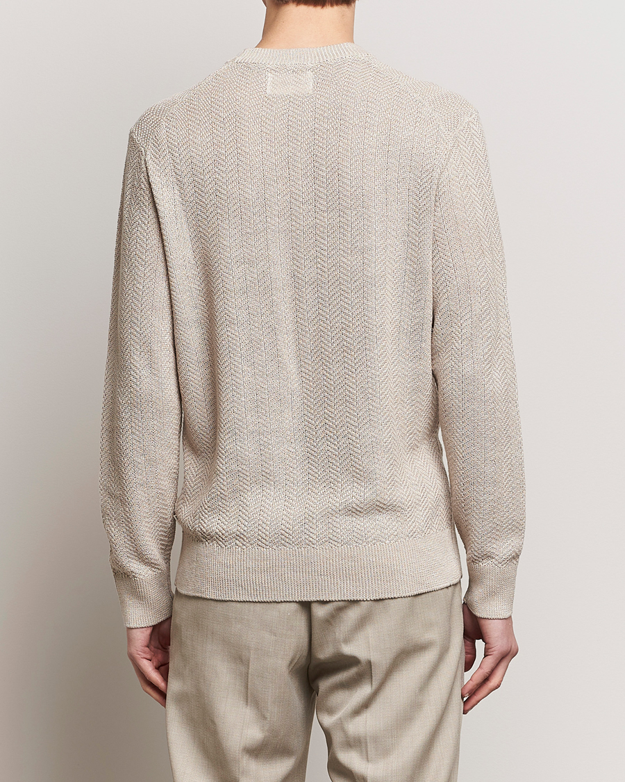 Heren | Truien | NN07 | Jaden Knitted Linen Crew Neck Sweater Irish Cream