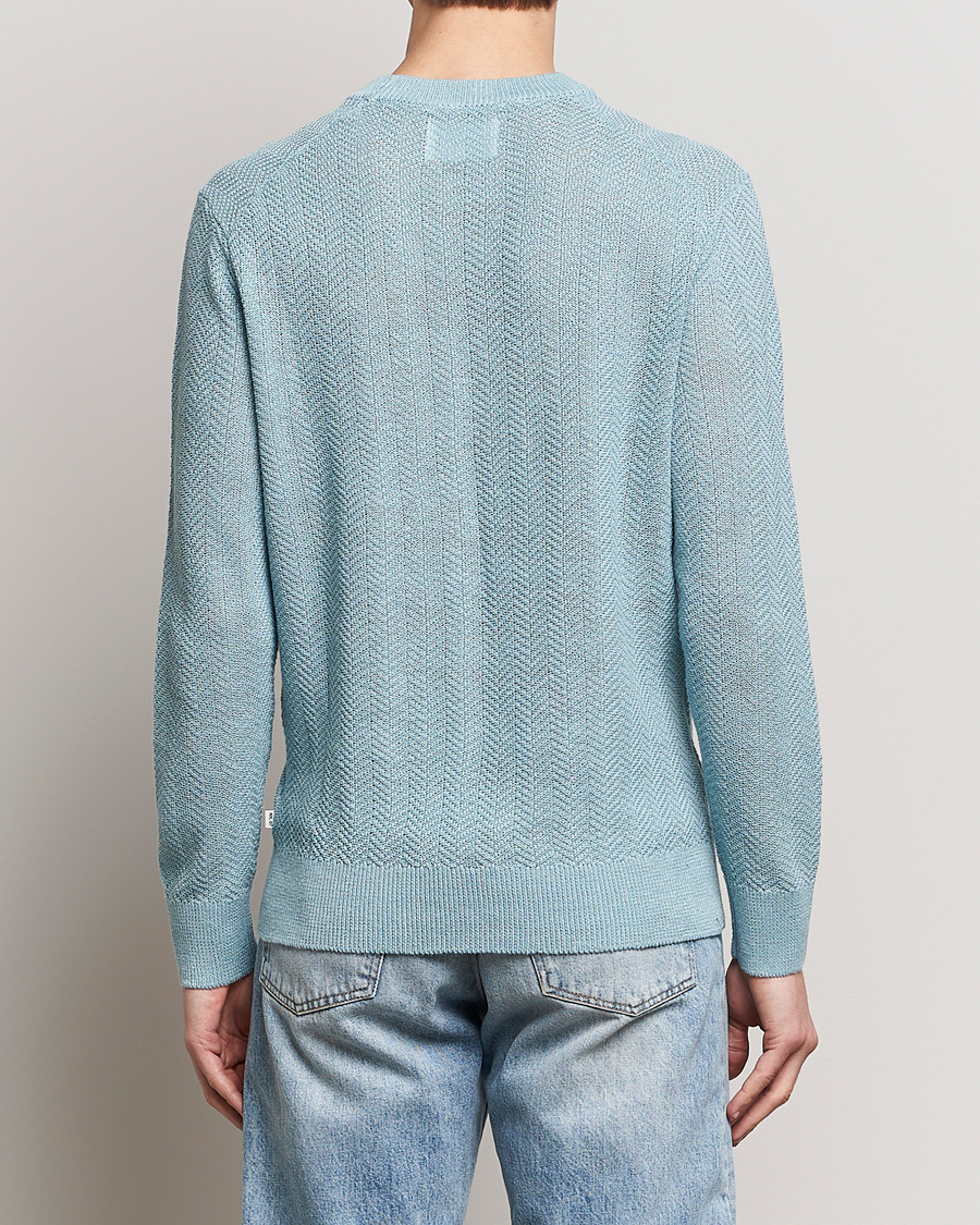 Heren | Truien | NN07 | Jaden Knitted Linen Crew Neck Sweater Winter Sky