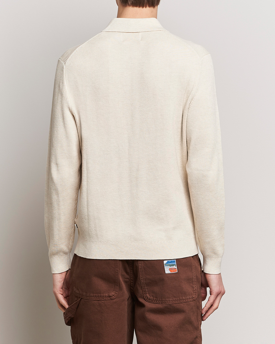 Heren | Truien | NN07 | Hansie Knitted Half Zip Ecru