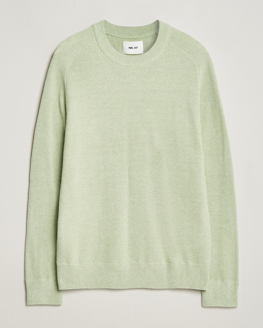Heren | Truien | NN07 | Kevin Cotton Knitted Sweater Lime Green
