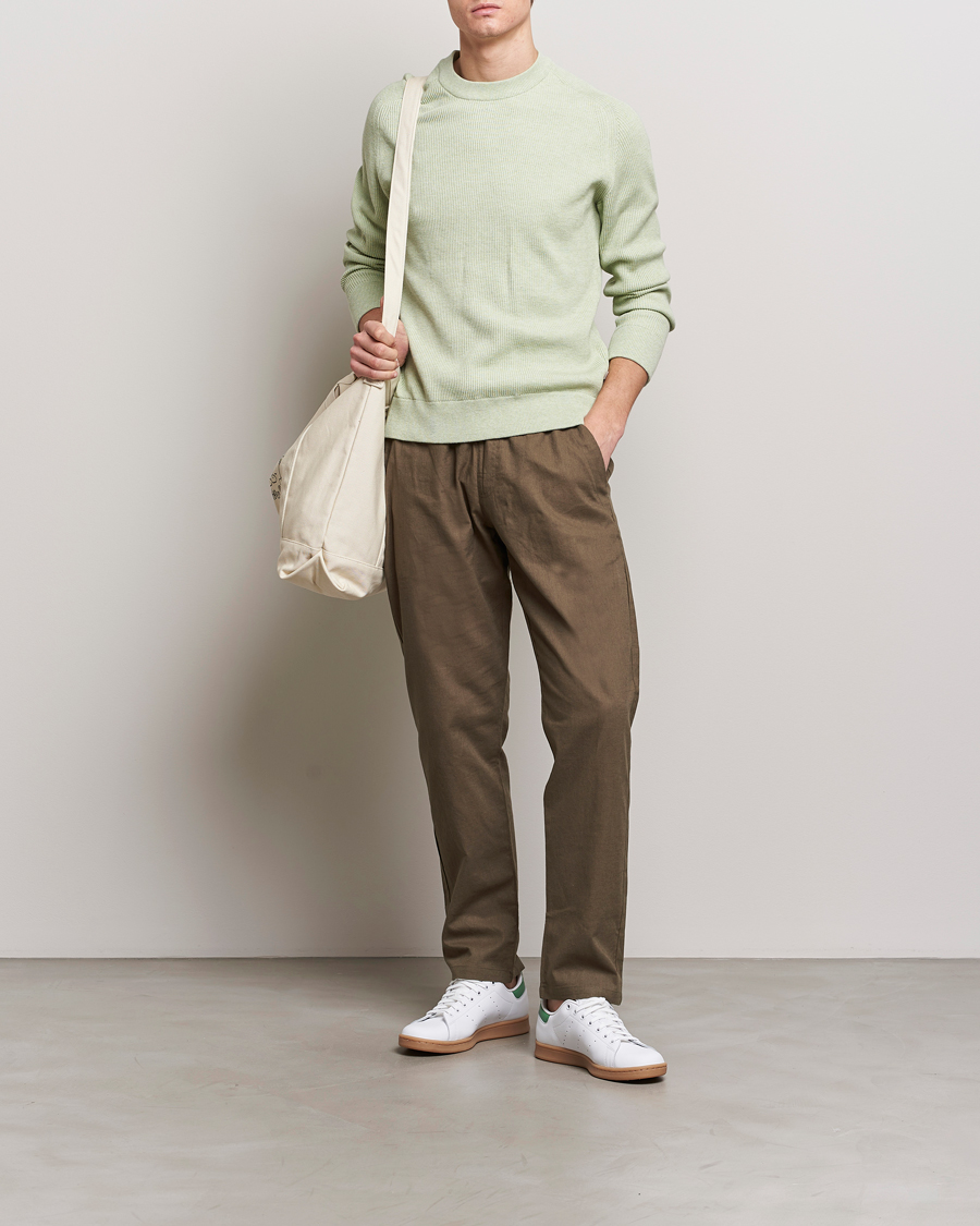 Heren | Truien | NN07 | Kevin Cotton Knitted Sweater Lime Green